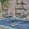 GDFStudio Gloria Outdoor Rope and Steel Club Chairs (Set of 2)